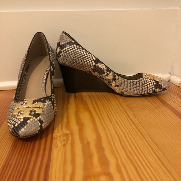 Tory Burch Snakeskin Wedges - Picture 2 of 2
